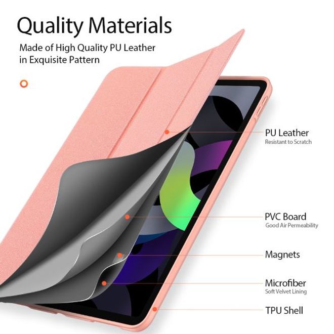 Dux Ducis - iPad Air (2022) / iPad Air (2020) Hülle - Apple Pencil Schutzfach - Domo Series - pink