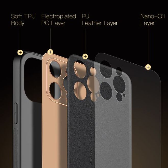Dux Ducis - iPhone 12 Pro Hülle - Edles Hardcase - Yolo Series - schwarz