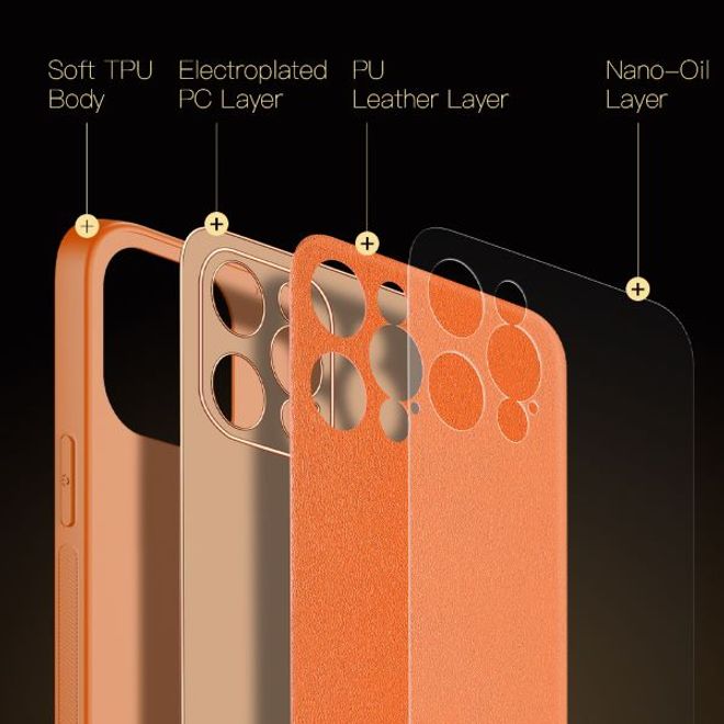 Dux Ducis - iPhone 12 Pro Hülle - Edles Hardcase - Yolo Series - orange