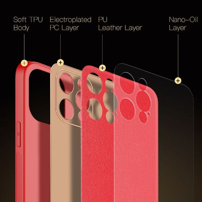 Dux Ducis - iPhone 12 Pro Hülle - Edles Hardcase - Yolo Series - rot
