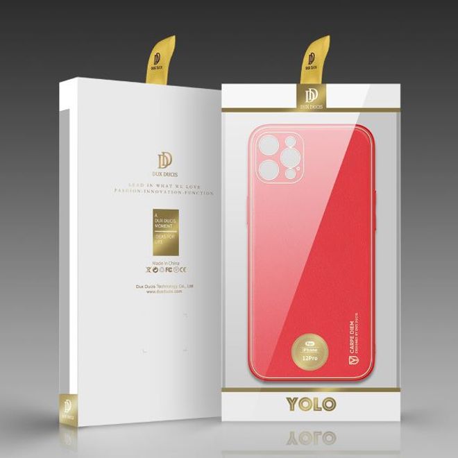 Dux Ducis - iPhone 12 Pro Hülle - Edles Hardcase - Yolo Series - rot