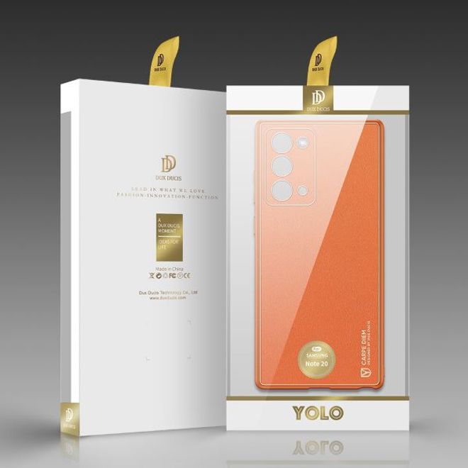 Dux Ducis - Samsung Galaxy Note 20 Hülle - Edles Hardcase - Yolo Series - orange