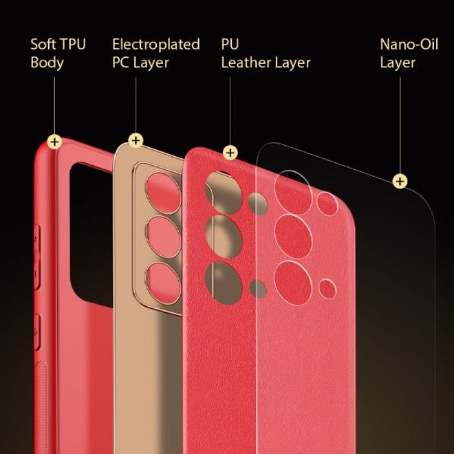 Dux Ducis - Samsung Galaxy Note 20 Hülle - Edles Hardcase - Yolo Series - rot