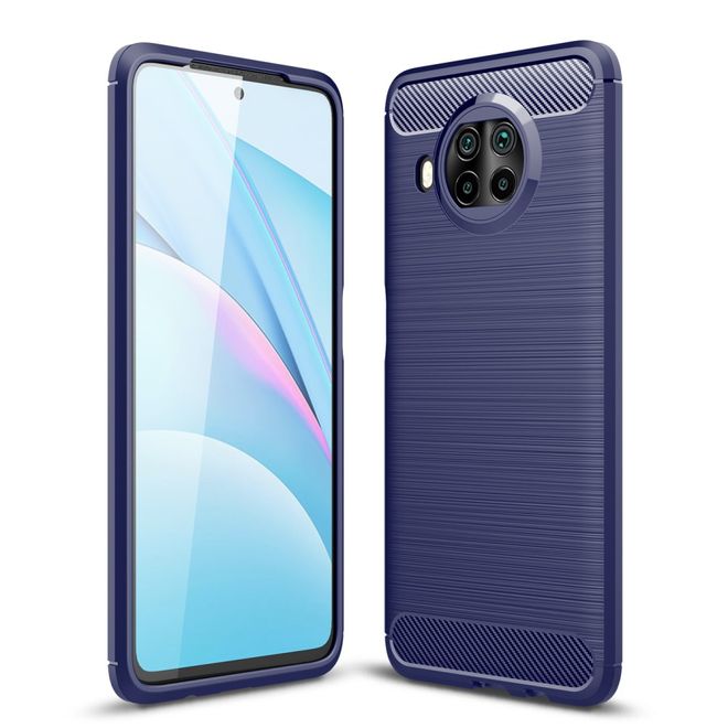 Xiaomi Mi 10T Lite Handyhülle - Carbon Fiber TPU Softcase Series - blau