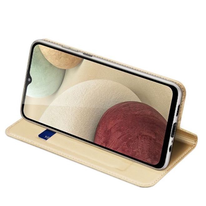 Dux Ducis - Samsung A12 Hülle - Handy Bookcover - Skin Pro Series - gold
