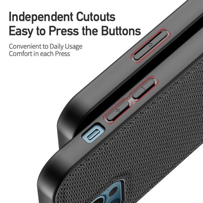Dux Ducis - iPhone 12 / iPhone 12 Pro Hülle - Schickes Hardcase - Fino Series - schwarz