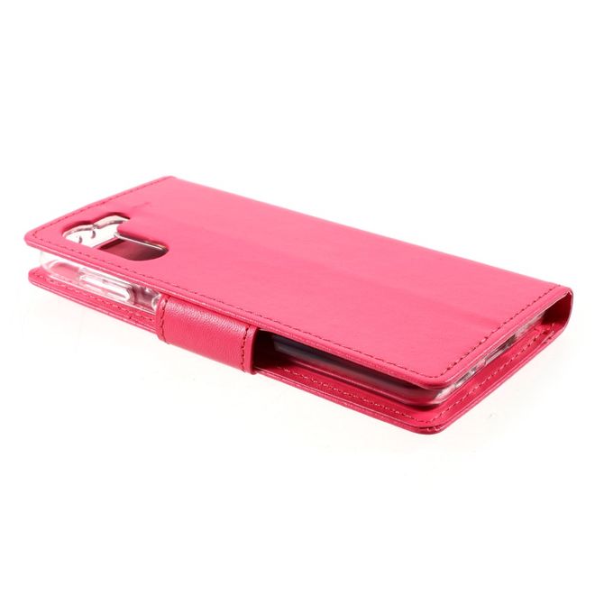 Goospery - Samsung Galaxy S21+ Hülle - Leder Bookcover - Bravo Diary Series - rosa