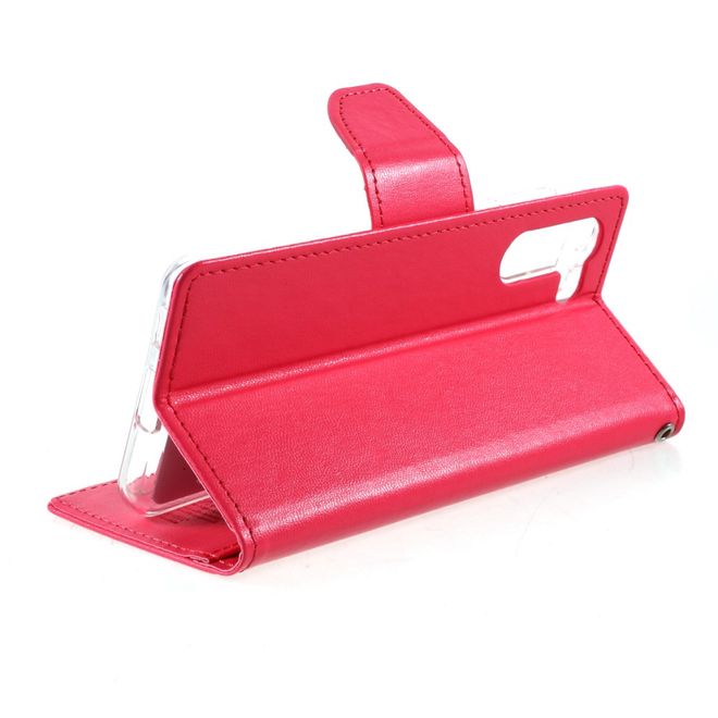 Goospery - Samsung Galaxy S21+ Hülle - Leder Bookcover - Bravo Diary Series - rosa