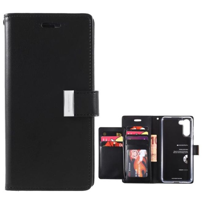 Goospery - Samsung Galaxy S21+ Hülle - Leder Bookcover - Rich Diary Series - schwarz