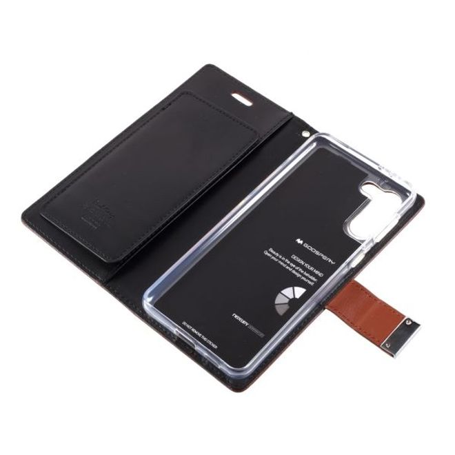 Goospery - Samsung Galaxy S21+ Hülle - Leder Bookcover - Rich Diary Series - braun/schwarz