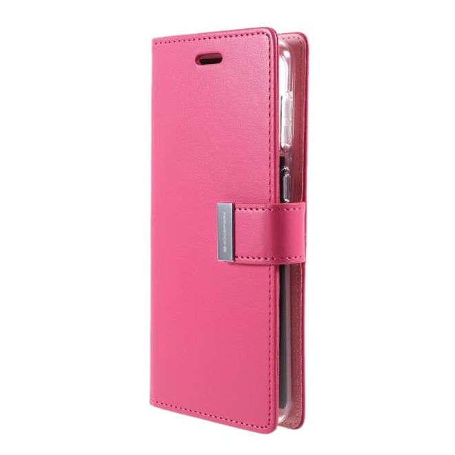 Goospery - Samsung Galaxy S21+ Hülle - Leder Bookcover - Rich Diary Series - pink/rosa