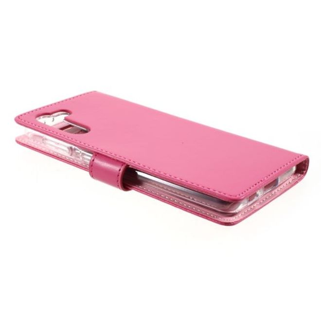 Goospery - Samsung Galaxy S21+ Hülle - Leder Bookcover - Rich Diary Series - pink/rosa