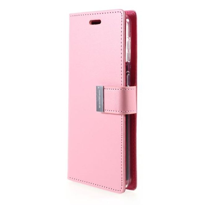 Goospery - Samsung Galaxy S21+ Hülle - Leder Bookcover - Rich Diary Series - rosa/pink
