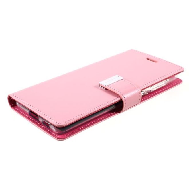 Goospery - Samsung Galaxy S21+ Hülle - Leder Bookcover - Rich Diary Series - rosa/pink