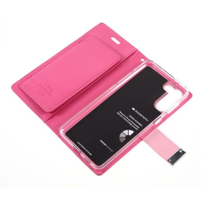Goospery - Samsung Galaxy S21+ Hülle - Leder Bookcover - Rich Diary Series - rosa/pink