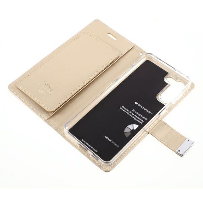 Goospery - Samsung Galaxy S21+ Hülle - Leder Bookcover - Rich Diary Series - gold