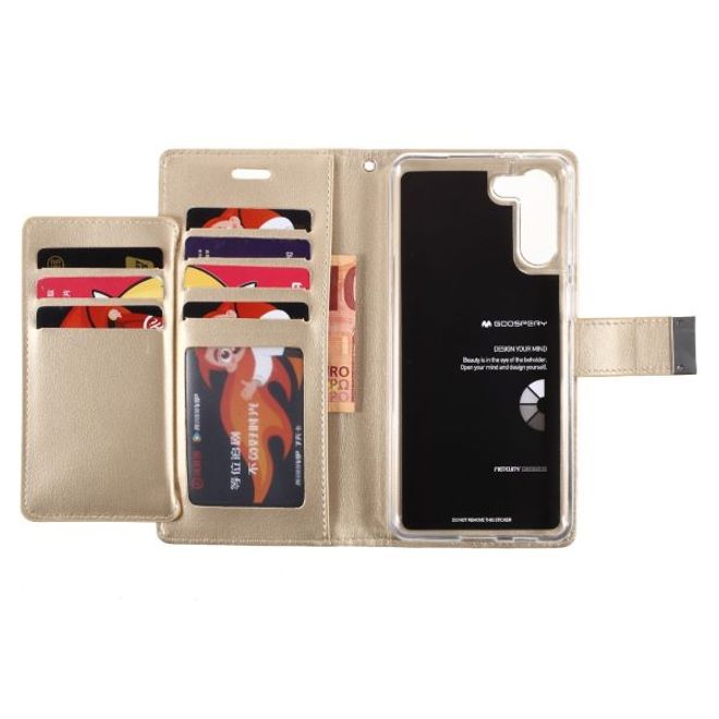 Goospery - Samsung Galaxy S21+ Hülle - Leder Bookcover - Rich Diary Series - gold