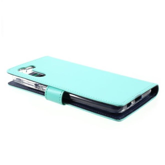 Goospery - Samsung Galaxy S21+ Hülle - Leder Bookcover - Rich Diary Series - mint/navy