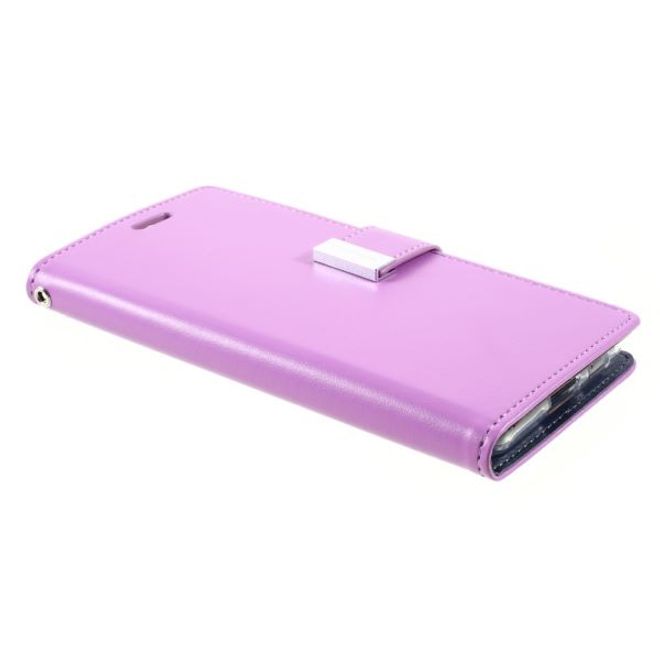 Goospery - Samsung Galaxy S21+ Hülle - Leder Bookcover - Rich Diary Series - purpur/navy