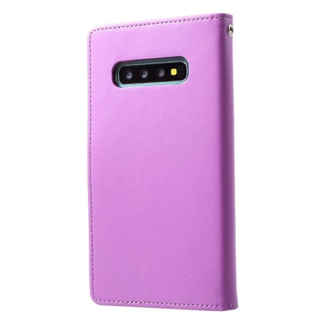 Goospery - Samsung Galaxy S21 Ultra Hülle - Leder Bookcover - Rich Diary Series - purpur/navy