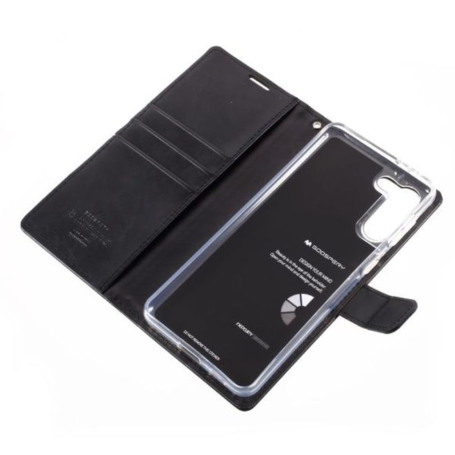 Goospery - Samsung Galaxy S21+ Hülle - Leder Bookcover - Bluemoon Diary Series - schwarz