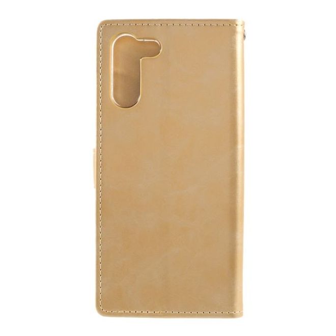 Goospery - Samsung Galaxy S21+ Hülle - Leder Bookcover - Bluemoon Diary Series - gold