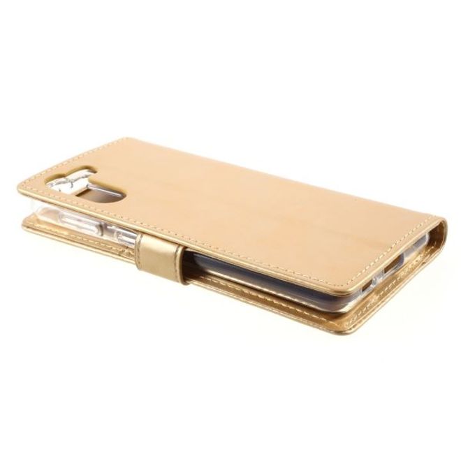 Goospery - Samsung Galaxy S21+ Hülle - Leder Bookcover - Bluemoon Diary Series - gold