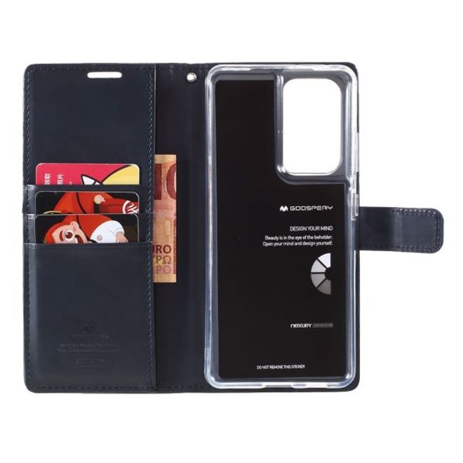 Goospery - Samsung Galaxy S21 Ultra Hülle - Leder Bookcover - Bluemoon Diary Series - schwarz