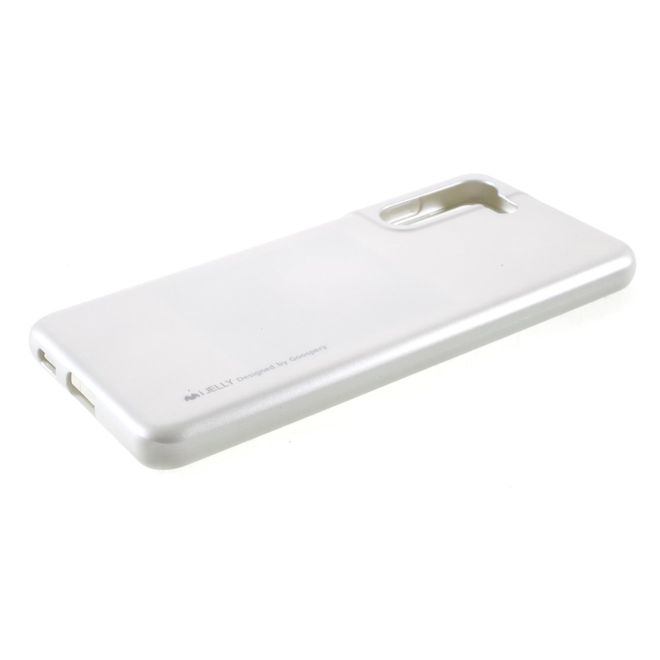 Goospery - Samsung Galaxy S21 Handy Hülle - TPU Soft Case - i Jelly Metal Series - grau