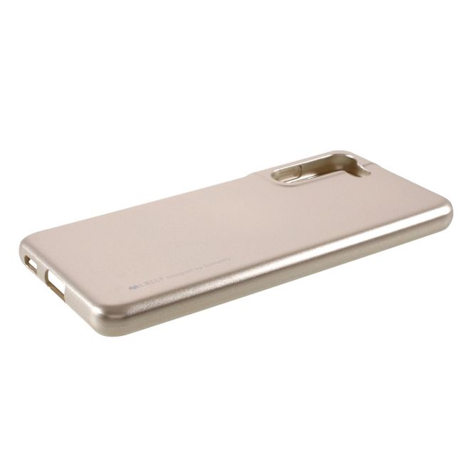 Goospery - Samsung Galaxy S21+ Handy Hülle - TPU Soft Case - i Jelly Metal Series - gold