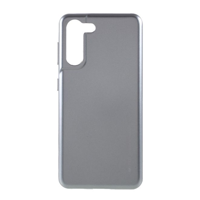 Goospery - Samsung Galaxy S21+ Handy Hülle - TPU Soft Case - i Jelly Metal Series - silber