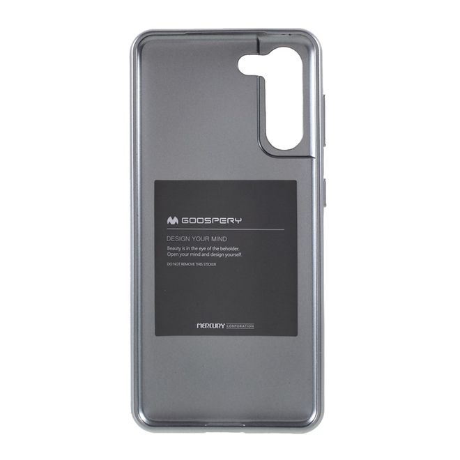 Goospery - Samsung Galaxy S21+ Handy Hülle - TPU Soft Case - i Jelly Metal Series - silber