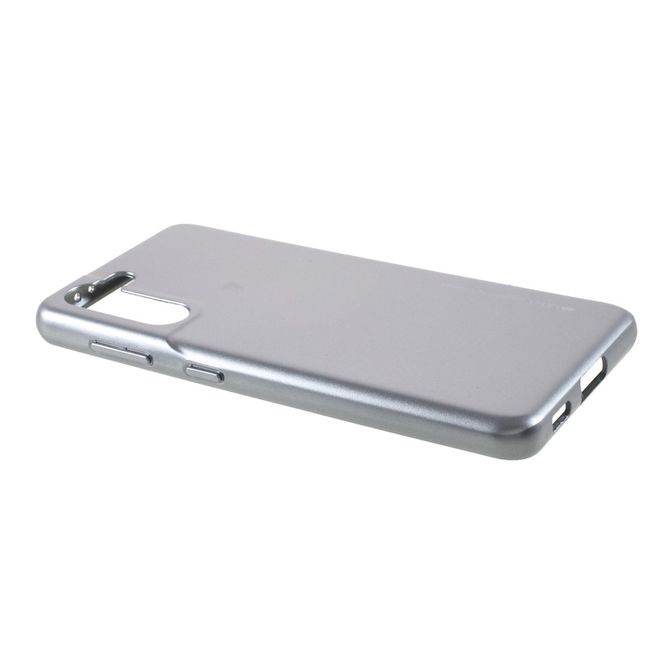 Goospery - Samsung Galaxy S21+ Handy Hülle - TPU Soft Case - i Jelly Metal Series - silber