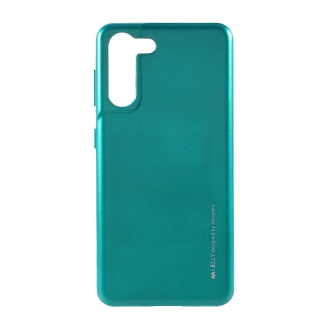 Goospery - Samsung Galaxy S21+ Handy Hülle - TPU Soft Case - i Jelly Metal Series - grün