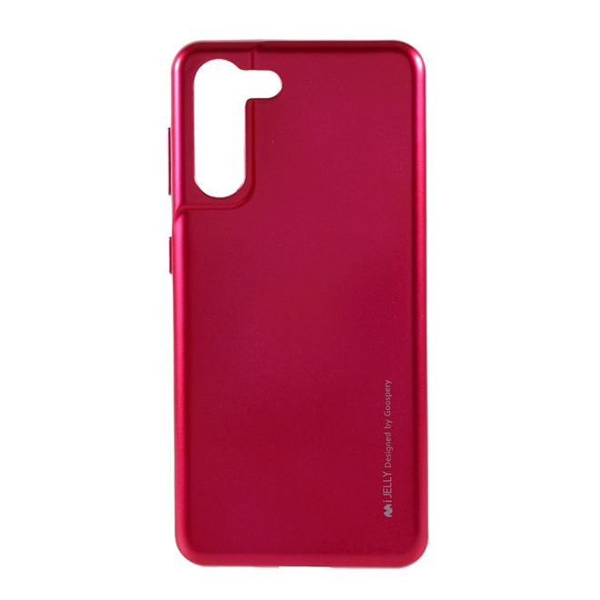 Goospery - Samsung Galaxy S21+ Handy Hülle - TPU Soft Case - i Jelly Metal Series - rosa