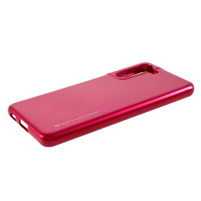 Goospery - Samsung Galaxy S21+ Handy Hülle - TPU Soft Case - i Jelly Metal Series - rosa
