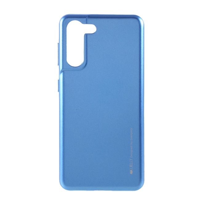 Goospery - Samsung Galaxy S21+ Handy Hülle - TPU Soft Case - i Jelly Metal Series - blau