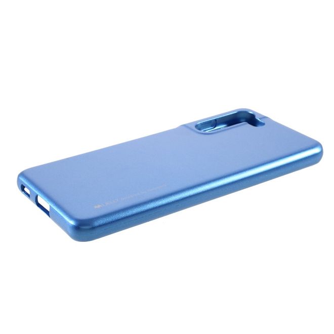 Goospery - Samsung Galaxy S21+ Handy Hülle - TPU Soft Case - i Jelly Metal Series - blau