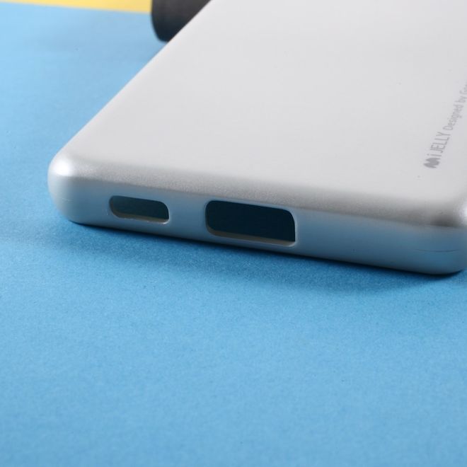 Goospery - Samsung Galaxy S21 Ultra Handy Hülle - TPU Soft Case - i Jelly Metal Series - grau