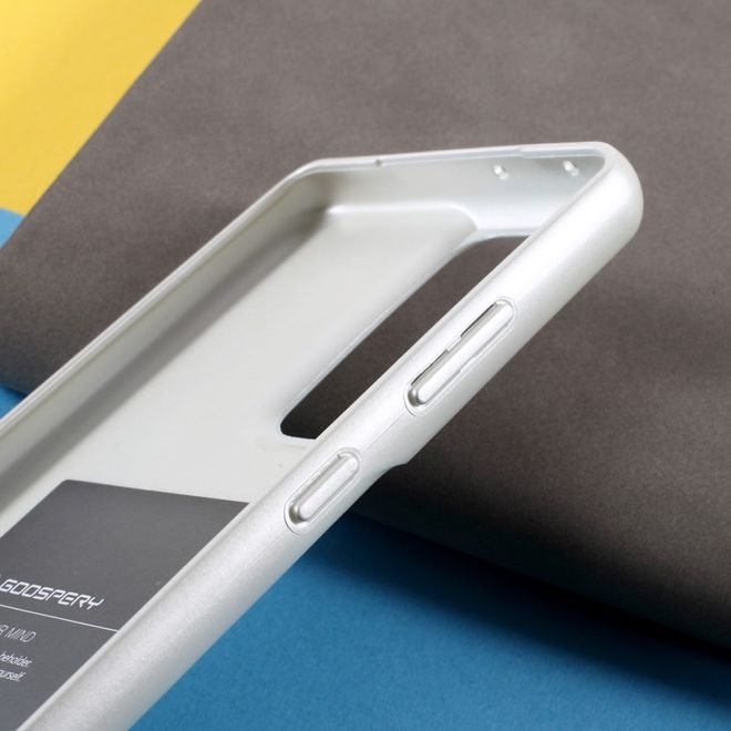 Goospery - Samsung Galaxy S21 Ultra Handy Hülle - TPU Soft Case - i Jelly Metal Series - grau