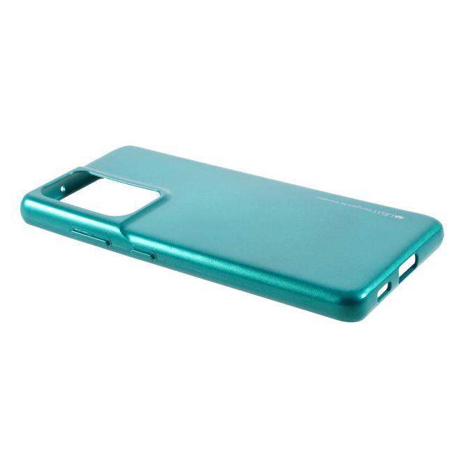 Goospery - Samsung Galaxy S21 Ultra Handy Hülle - TPU Soft Case - i Jelly Metal Series - grün