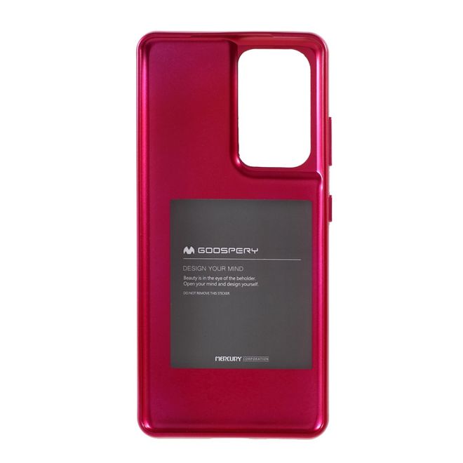 Goospery - Samsung Galaxy S21 Ultra Handy Hülle - TPU Soft Case - i Jelly Metal Series - rosa