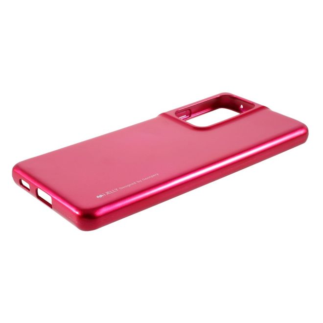 Goospery - Samsung Galaxy S21 Ultra Handy Hülle - TPU Soft Case - i Jelly Metal Series - rosa