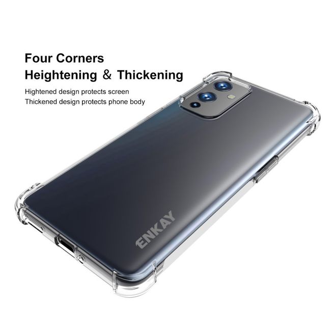 Enkay - OnePlus 9 Handyhülle - Robustes TPU Softcase - transparent