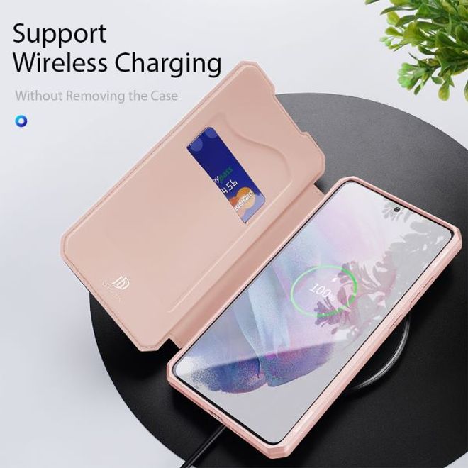 Dux Ducis - Samsung Galaxy S21+ Hülle - Robustes Handy Bookcover - Skin X Series - pink