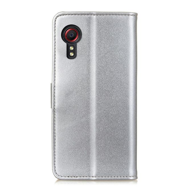 Samsung Galaxy Xcover 5 Handy Hülle - Classic II Leder Bookcover Series - silber