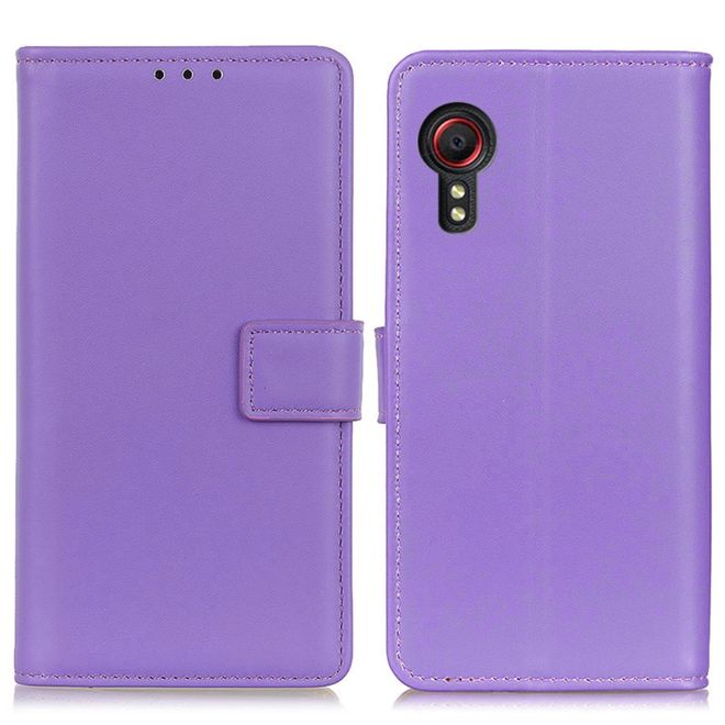 Samsung Galaxy Xcover 5 Handy Hülle - Classic II Leder Bookcover Series - purpur