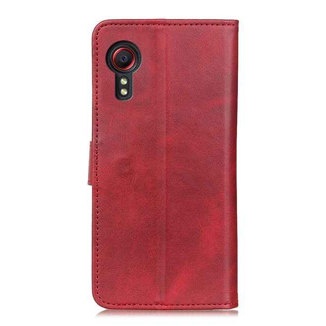 Samsung Galaxy Xcover 5 Handy Hülle - Classic IV Leder Bookcover Series - rot