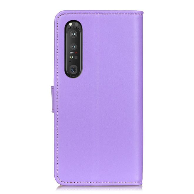 Sony Xperia 1 III Handy Hülle - Classic II Leder Bookcover Series - purpur