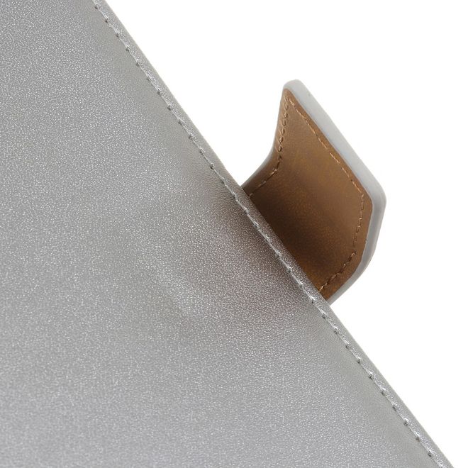 Sony Xperia 10 III Handy Hülle - Classic II Leder Bookcover Series - silber